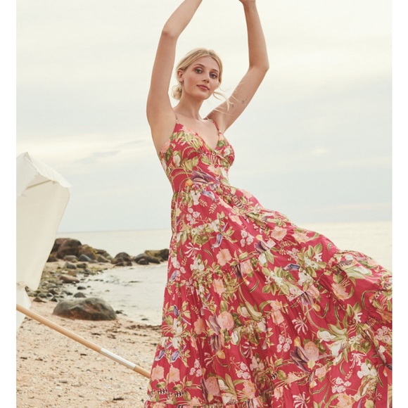 Cara Cara Nathalie Floral Maxi Dress EUC, no flaws noted, beautiful! - Picture 3 of 5